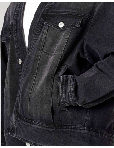 Veste kimono denim noir