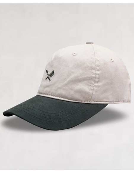 CASQUETTE AJUSTABLE GRIS VERT LOGO DISTORTED