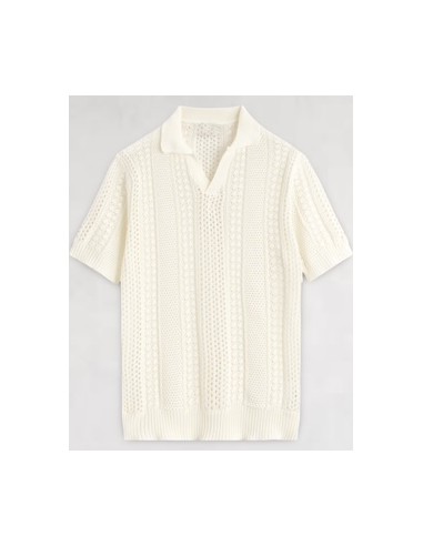Polo en maille écru