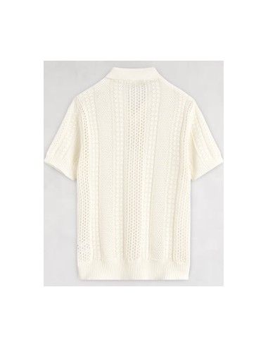 Polo en maille écru