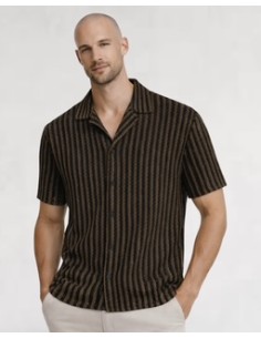 Chemisette en maille marron