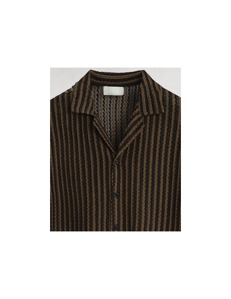 Chemisette en maille marron