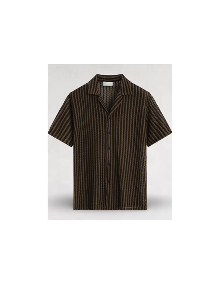 Chemisette en maille marron