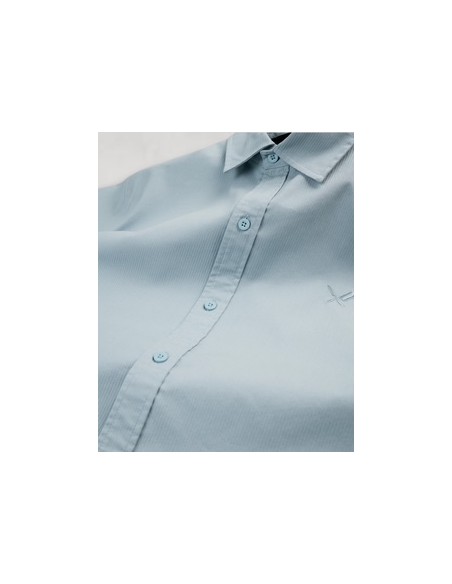 Chemise boxy manches courtes vert d'eau