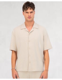 CHEMISETTE GAUFRÉE BEIGE