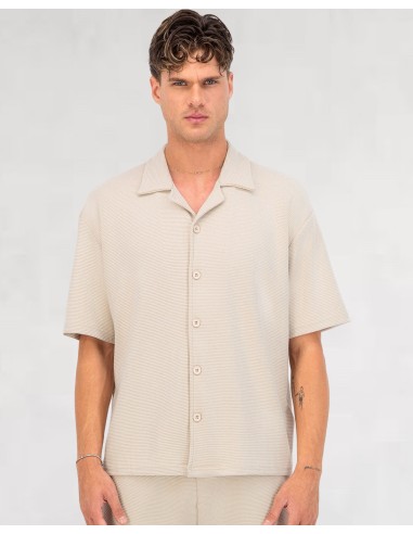 CHEMISETTE GAUFRÉE BEIGE