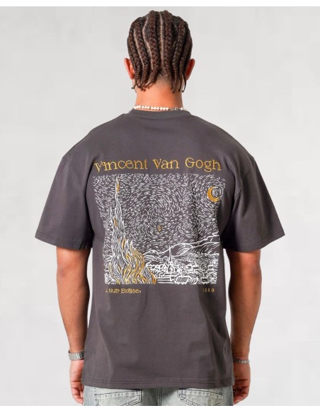 T-SHIRT ANTRACITE "VAN GOGH"