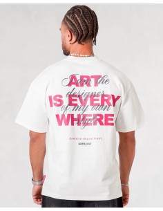 T-SHIRT BLANC "ART"