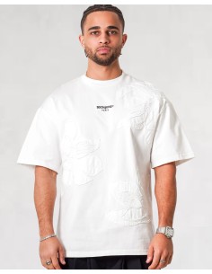 T-SHIRT BLANC FLEUR BRODÉE