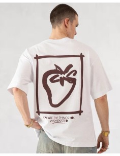 T-SHIRT BLANC "STRAWBERRY"