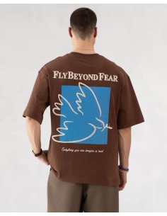 T-SHIRT MARRON "FLY"