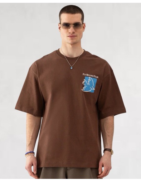 T-SHIRT MARRON "FLY"