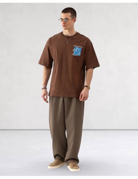 T-SHIRT MARRON "FLY"