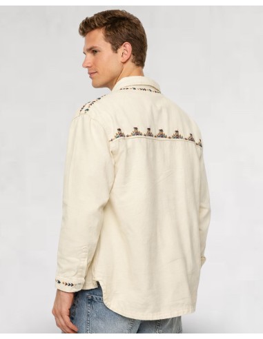 CHEMISE ECRU BRODERIE AZTEQUE IMPERIAL