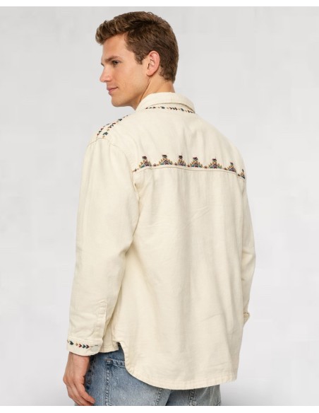 CHEMISE ECRU BRODERIE AZTEQUE IMPERIAL