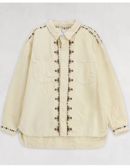 CHEMISE ECRU BRODERIE AZTEQUE IMPERIAL