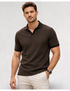 POLO MARRON FLUIDE