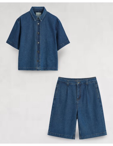 Ensemble en jean chemisette et short