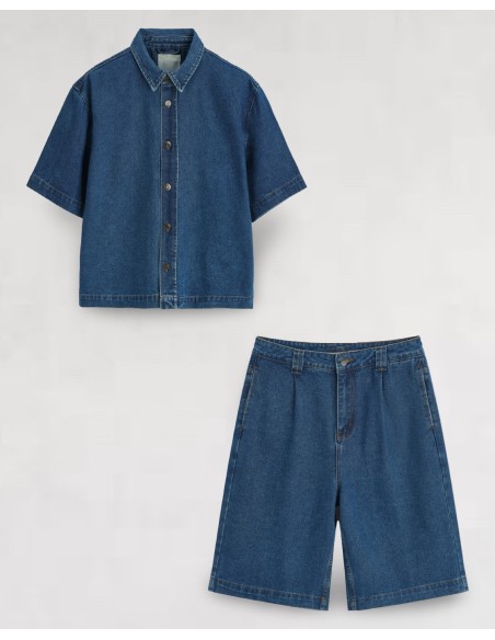 Ensemble en jean chemisette et short