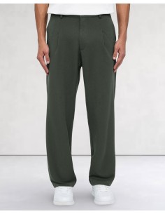 PANTALON FLUIDE VERT "COEUR"