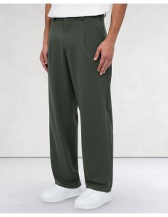 PANTALON FLUIDE VERT "COEUR" 2