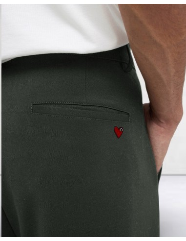 PANTALON FLUIDE VERT "COEUR"