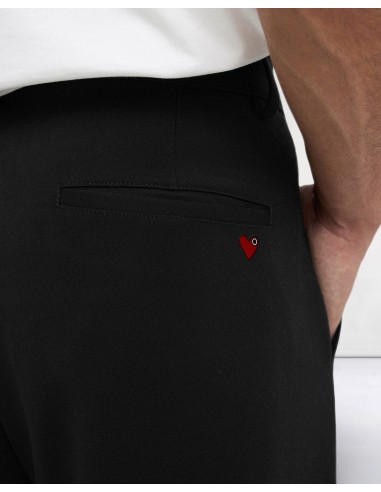 PANTALON FLUIDE NOIR "COEUR"