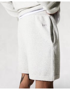 SHORT EN MAILLE GRIS CLAIR 2