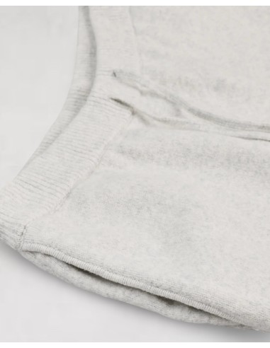 SHORT EN MAILLE GRIS CLAIR