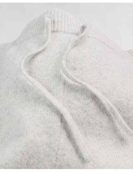 SHORT EN MAILLE GRIS CLAIR