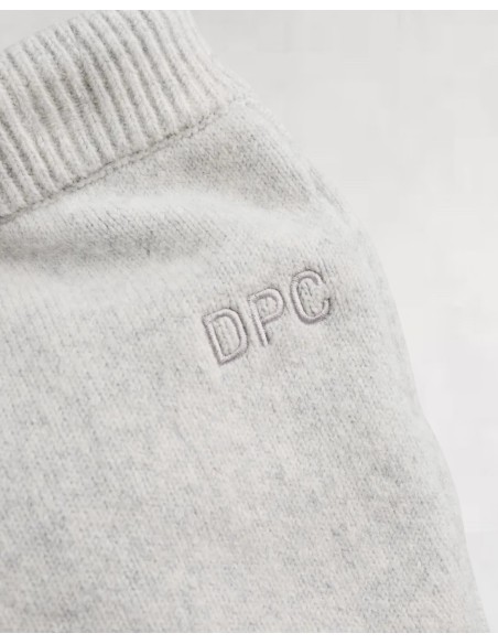 SHORT EN MAILLE GRIS CLAIR