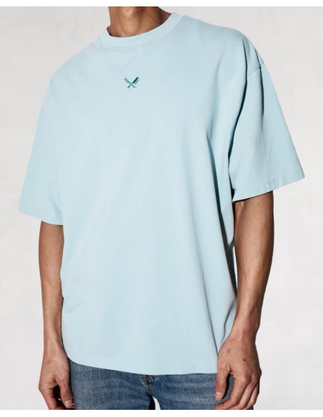 T-Shirt Basic "Cozy" bleu clair