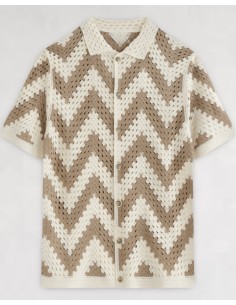 CHEMISETTE EN CROCHET BEIGE