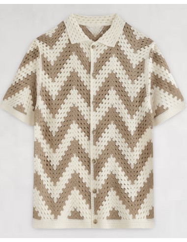 CHEMISETTE EN CROCHET BEIGE