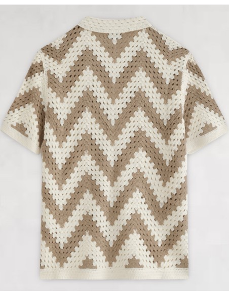 CHEMISETTE EN CROCHET BEIGE