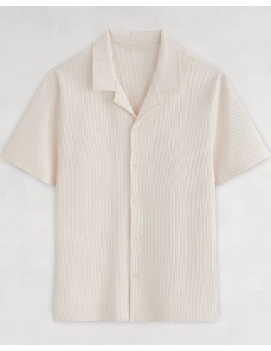 ENSEMBLE GAUFFRÉ BLANC CHEMISETTE ET...