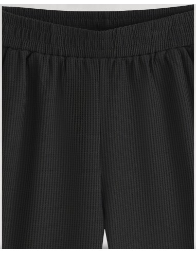 ENSEMBLE GAUFFRÉ NOIR CHEMISETTE ET...