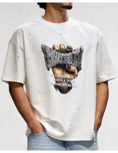 T-Shirt oversize blanc "Victorys"