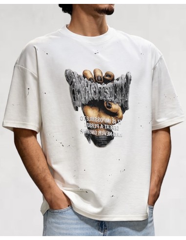 T-Shirt oversize blanc "Victorys"