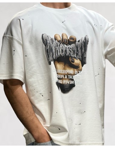 T-Shirt oversize blanc "Victorys"