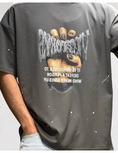 T-Shirt oversize anthracite "Victorys" 2
