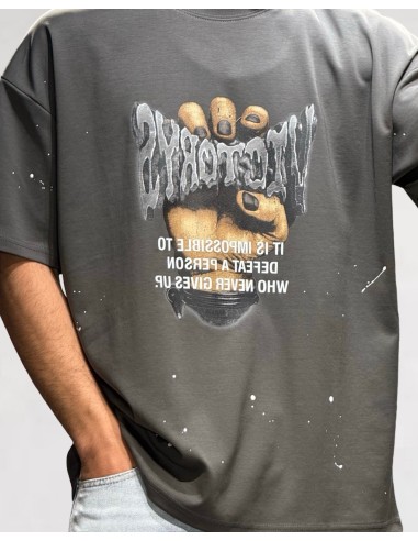 T-Shirt oversize anthracite "Victorys"