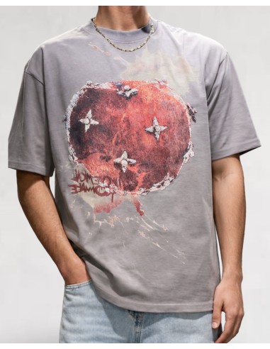 T-Shirt boxy gris "Big Apple"