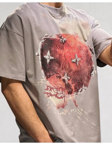 T-Shirt boxy gris "Big Apple"