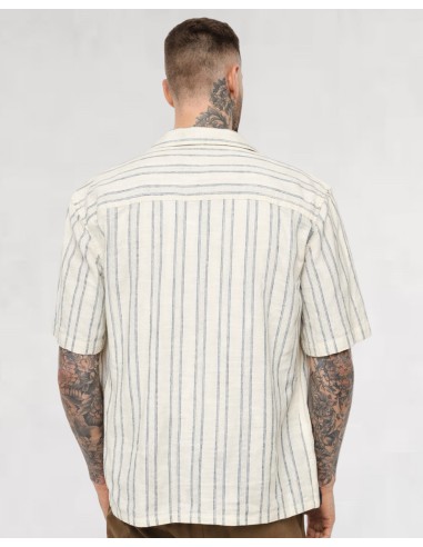 CHEMISETTE ÉCRU A BANDES BLEU IMPERIAL