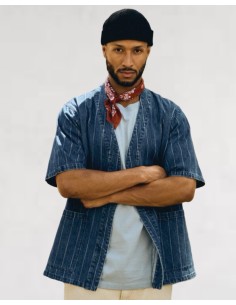 CHEMISETTE STYLE BASEBALL EN JEANS