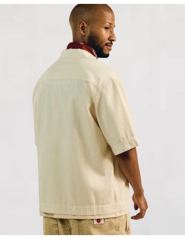 CHEMISETTE TOILE POCHES PLAQUEES ECRU