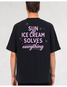 T-SHIRT NOIR "ICE CREAM"