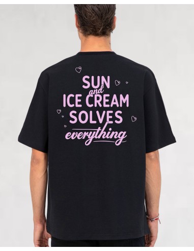 T-SHIRT NOIR "ICE CREAM"