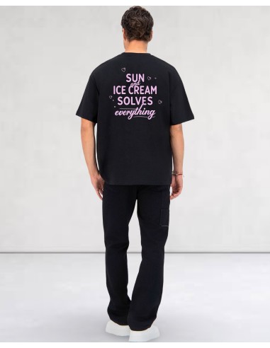 T-SHIRT NOIR "ICE CREAM"